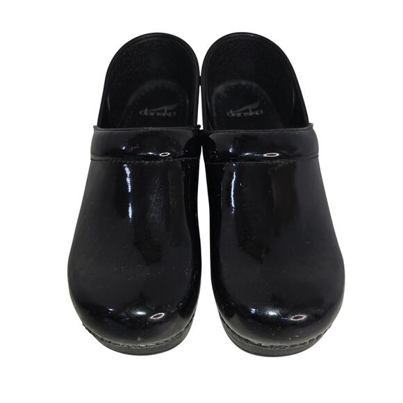 Dansko Professional Clogs Shoes Womens Size 40 Black Patent Leather Nursing Work - Picture 2 of 12